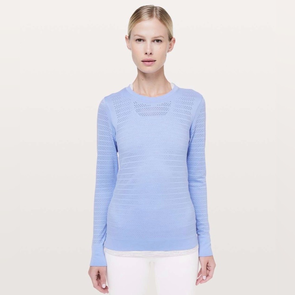 Lululemon Breeze By Long Sleeve Top, Hydrangea Blue, 6